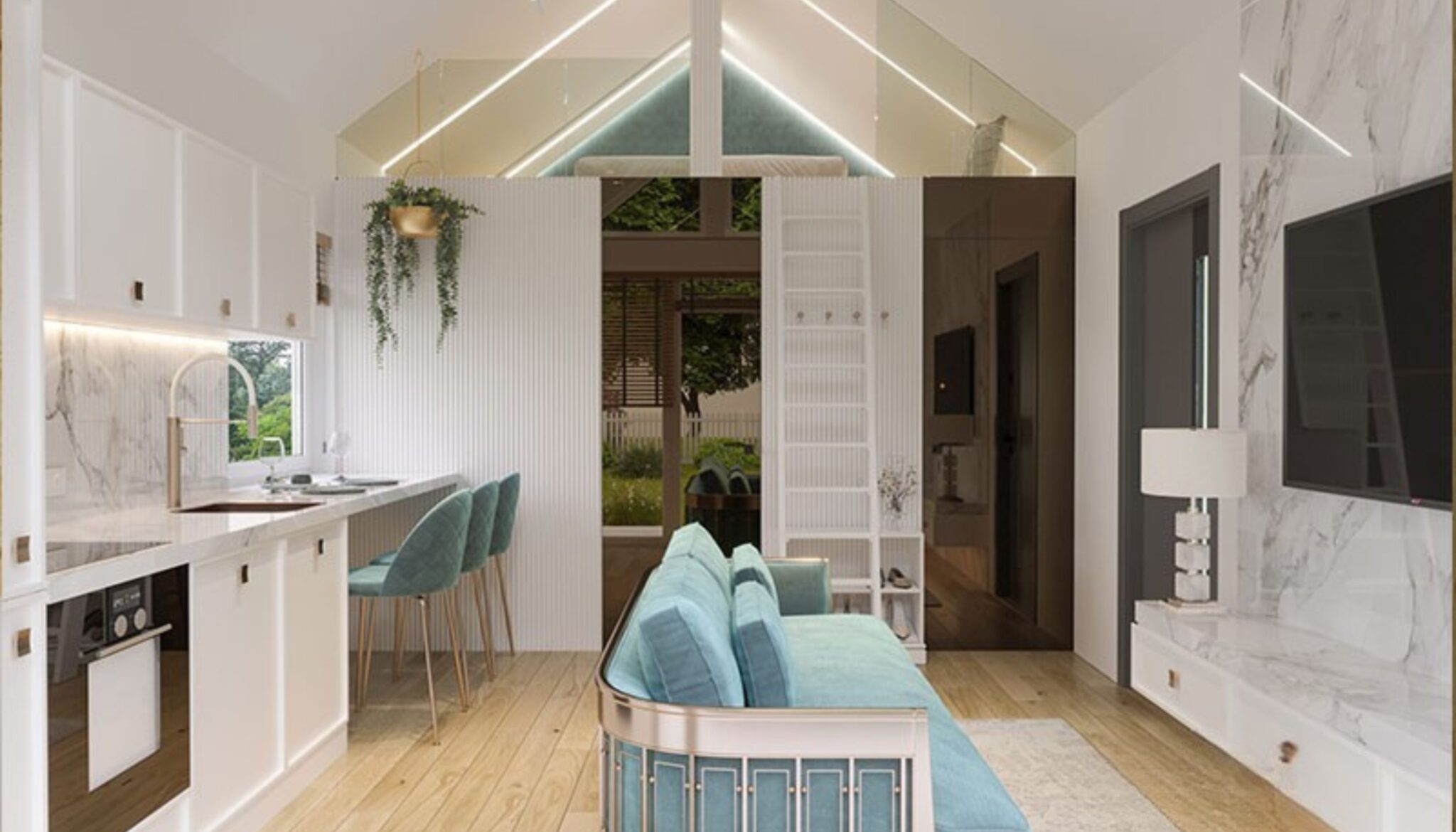 dom modułowy 30 m wnętrze